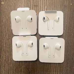 4 pair Apple Earphones